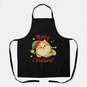 Kerstmis Pomeranian Prettig Kerstmis Essential T-s Schort