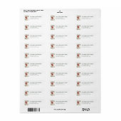 Kerstmis Poolbeer Retouradreslabels Etiket (Full Sheet)