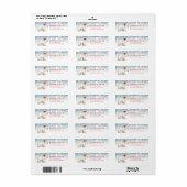 Kerstmis Poolbeer Retouradreslabels Etiket (Full Sheet)