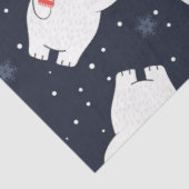 Kerstmis Poolbeer Serie Ontwerp 11 Tissuepapier (Detail)
