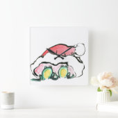 Kerstmis, pop - Sumi-e Vierkante Klok (Huis)