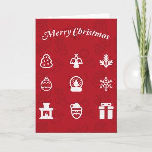 Kerstmis Populaire Pictogrammen set Feestdagen Kaart