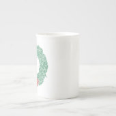 Kerstmis Porselein Kop (Voorkant)