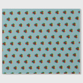 Kerstmis Portugees bauble patroon Cadeaupapier (Vlak)