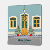 Kerstmis Portugees Feestelijk Huis Keramisch Ornament (Links)