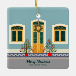 Kerstmis Portugees Feestelijk Huis Keramisch Ornament