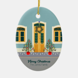 Kerstmis Portugees Feestelijk Huis Keramisch Ornament