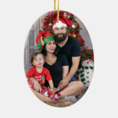 Kerstmis Portugees Feestelijk Huis Keramisch Ornament (Achterkant)