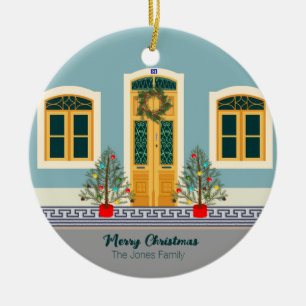 Kerstmis Portugees Feestelijk Huis Keramisch Ornament