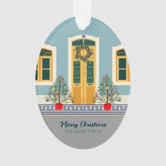 Kerstmis Portugees Feestelijk Huis Ornament (voorkant)