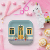 Kerstmis Portugees Feestelijk Huis Papieren Bordje (Feest)