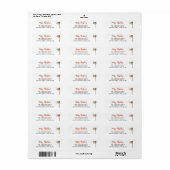 Kerstmis Postbus Retouradres Etiket (Full Sheet)