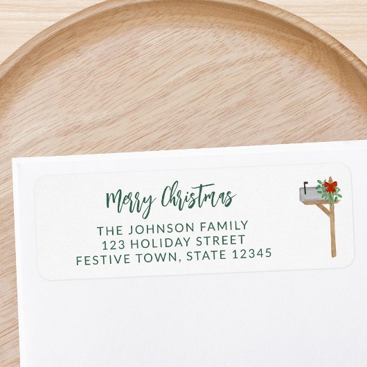 Kerstmis Postbus Retouradres Etiket