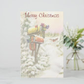 Kerstmis, postvakken in het winterlandschap briefpapier (Staand voorkant)