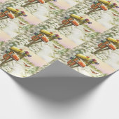 Kerstmis, postvakken in het winterlandschap cadeaupapier (Hoek)