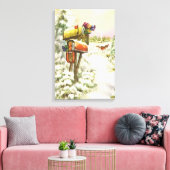 Kerstmis, postvakken in het winterlandschap canvas afdruk (Insitu (Woonkamer))