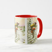 Kerstmis, postvakken in het winterlandschap mok (Voorkant rechts)