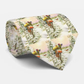 Kerstmis, postvakken in het winterlandschap stropdas (Opgerold)