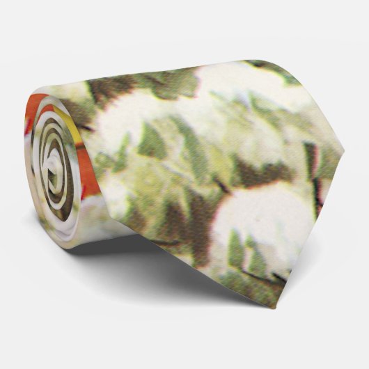 Kerstmis, postvakken in het winterlandschap stropdas (Opgerold)