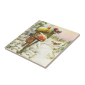 Kerstmis, postvakken in het winterlandschap tegeltje (Zijkant)