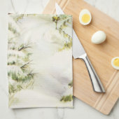 Kerstmis, postvakken in het winterlandschap theedoek (Quarter Fold)