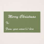 Kerstmis, postvakken in het winterlandschap visitekaartje (Achterkant)