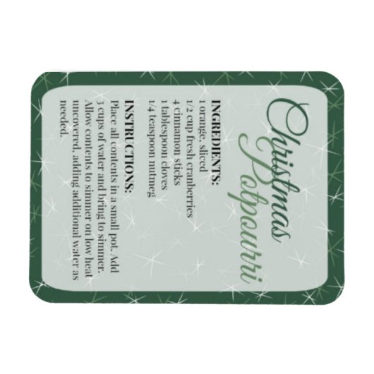 Kerstmis Potpourri Magnet Magneet (Horizontaal)