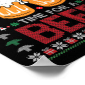 Kerstmis Prachtige tijd voor een bier lelijke kers Poster (Hoek)