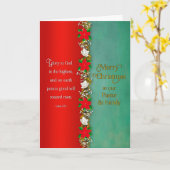 Kerstmis Predikant Christen Rode Poinsettia Guirla Kaart (Gele Bloem)