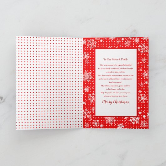 Kerstmis, predikant, rode panelen deur met adem kaart (Binnen)