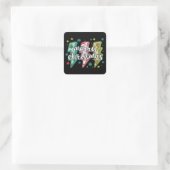 Kerstmis Preppy Coquette Kerstfeest  Vierkante Sticker (Tas)