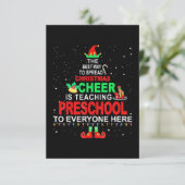 Kerstmis preschool leraar kaart (Staand voorkant)