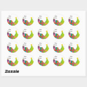 Kerstmis Presente Sjabloon, Ronde Sticker (Vel)