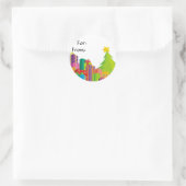 Kerstmis Presente Sjabloon, Ronde Sticker (Tas)