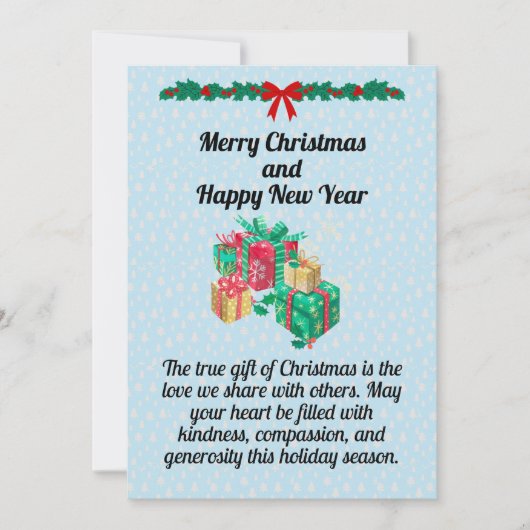 Kerstmis presenteert feestdag Kaart (Voorkant)