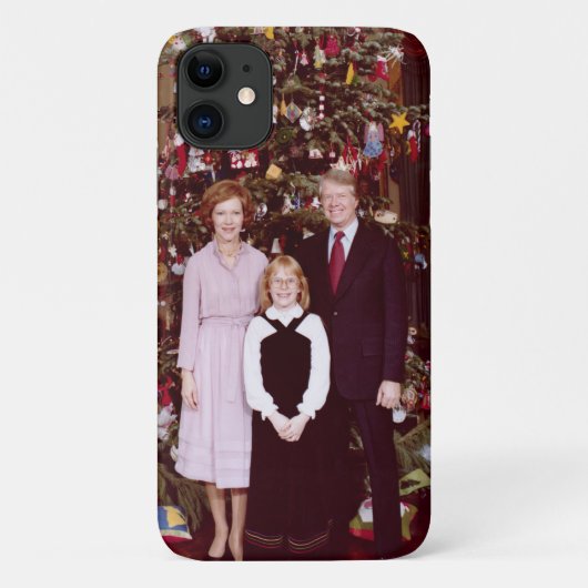 Kerstmis President James Jimmy Carter Witte Huis Case-Mate iPhone Case (Achterkant)