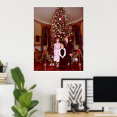 Kerstmis President James Jimmy Carter Witte Huis Poster (Thuiskantoor)