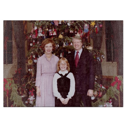 Kerstmis President James Jimmy Carter Witte Huis Snijplank (Voorkant)