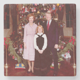 Kerstmis President James Jimmy Carter Witte Huis Stenen Onderzetter