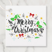 Kerstmis Prettig Kerstfeest Bedankjes Labels (Voorkant)