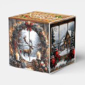 Kerstmis Prettig Kerstfeest Jachthut Sneeuw Cadeau Bedankdoosjes (Achterkant)