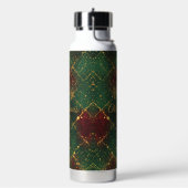 Kerstmis, Prettig Kerstfeest,Luxueus Goud Rood Gro Waterfles (Links)