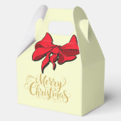 Kerstmis Prettig Kerstfeest Rood Lint Cadeau Bedankdoosjes (Achterkant)
