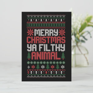 Kerstmis Prettig Kerstmis Ja Vuile Dier Meme Lelij Kaart