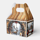 Kerstmis Prettig Kerstmis Landhuis Bedankdoosjes (Achterkant)