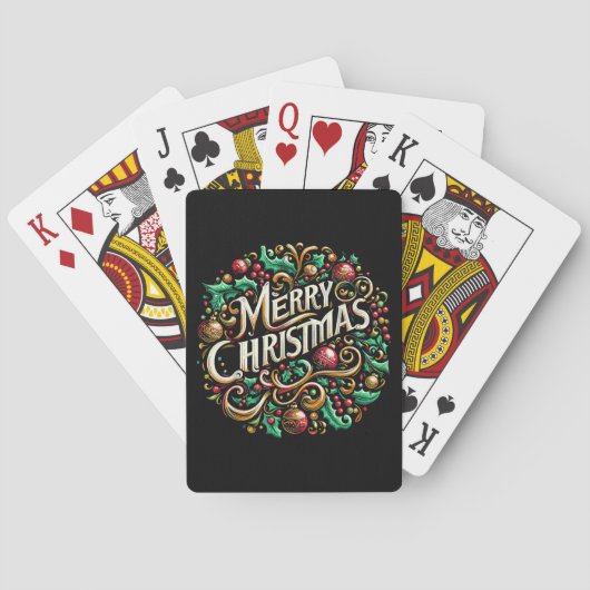 Kerstmis Prettig Kerstmis Ochtend Feestdag Schatti Pokerkaarten (Achterkant)