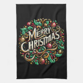 Kerstmis Prettig Kerstmis Ochtend Feestdag Schatti Theedoek (Verticaal)