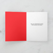 Kerstmis Prettig Voor Iedereen Marshmallow Koppel Feestdagen Kaart (Binnen)