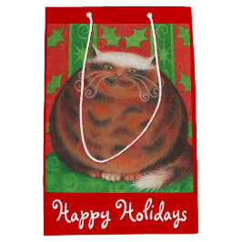 Kerstmis Prettige feestdagen cadeau rood Medium Cadeauzakje