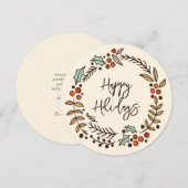 Kerstmis Prettige feestdagen Feestdagenkaart (Voorkant / Achterkant)